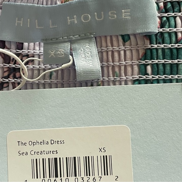 Hill House Ophelia Dress in Sea Creatures Puff Sleeves Babydoll Pockets NWT - Picture 10 of 14